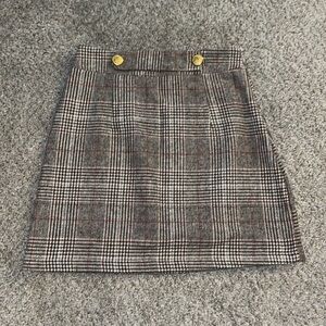 Plaid like mini skirt